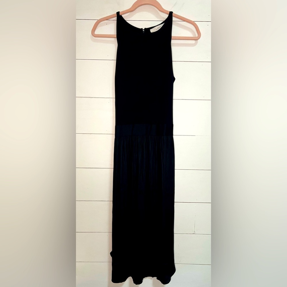 Ann Taylor Loft size 10 Black Dress Tank Slimming Funeral NWOT
